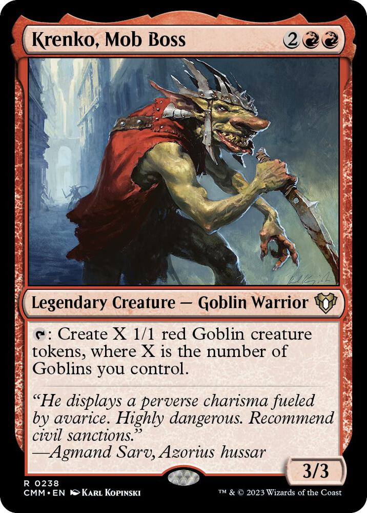 Krenko, Mob Boss - Commander Masters (CMM) NM