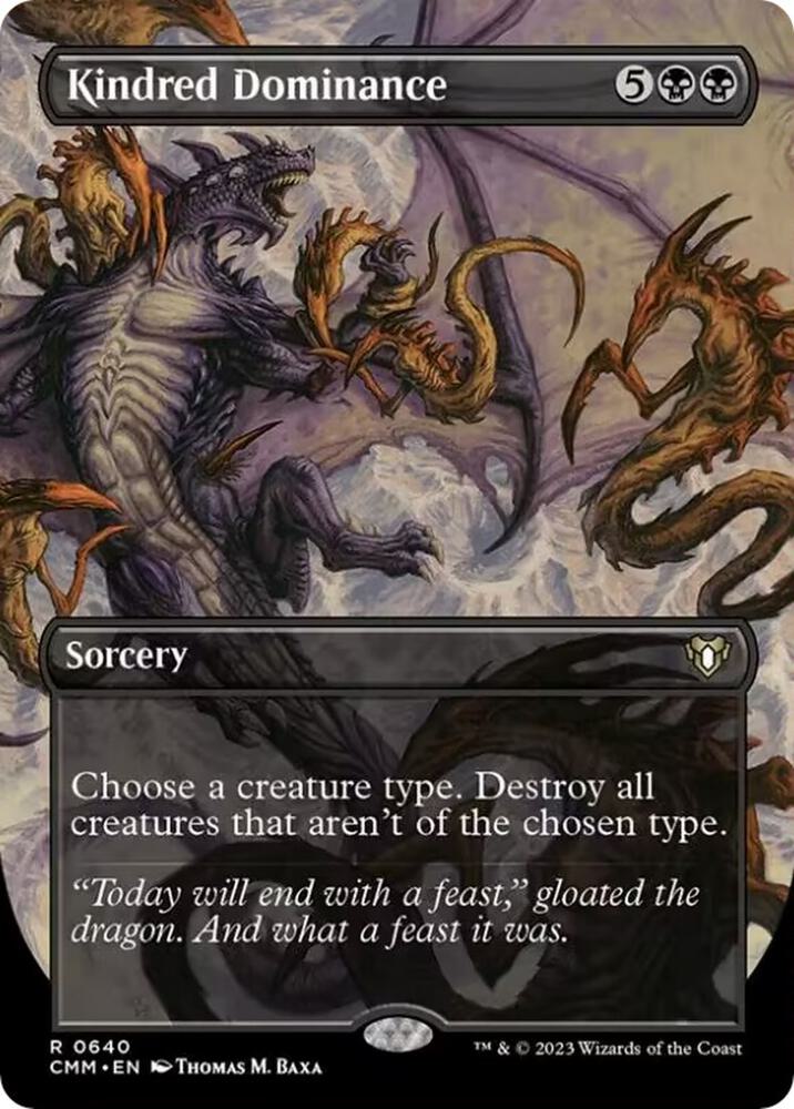 Kindred Dominance (Borderless) - Commander Masters (CMM) NM