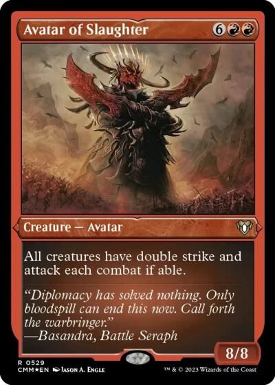 Avatar of Slaughter (Foil Etched) - Commander Masters (CMM) NM *FOIL*