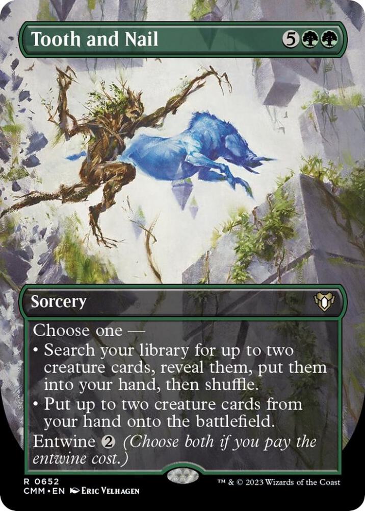 Tooth and Nail (Borderless) - Commander Masters (CMM) NM *FOIL*