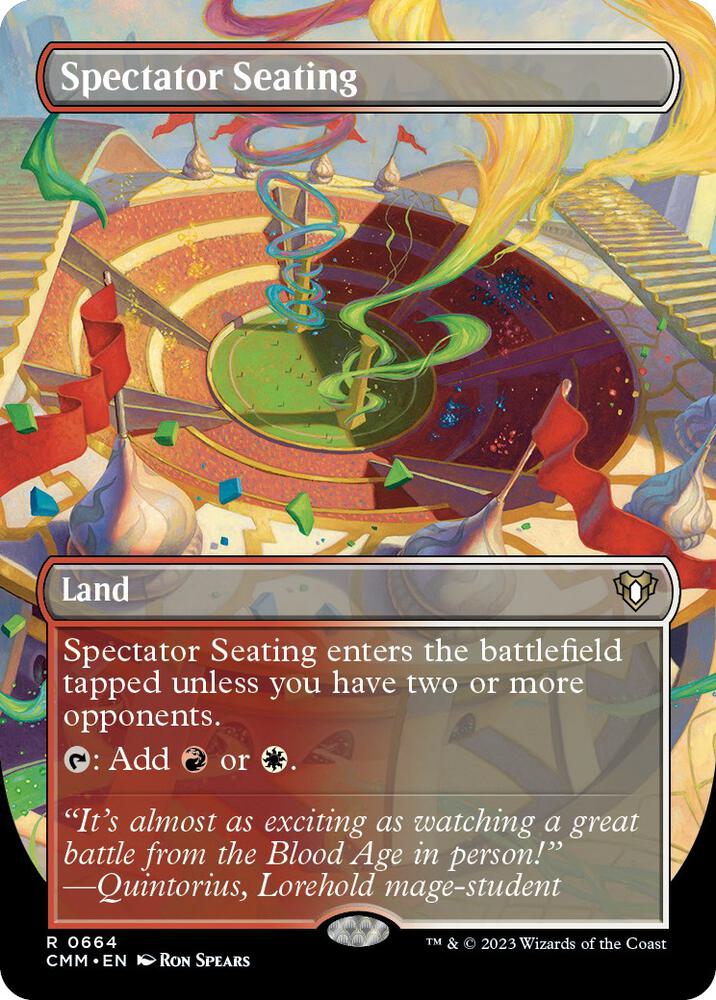 Spectator Seating (Borderless) - Commander Masters (CMM) NM *FOIL*