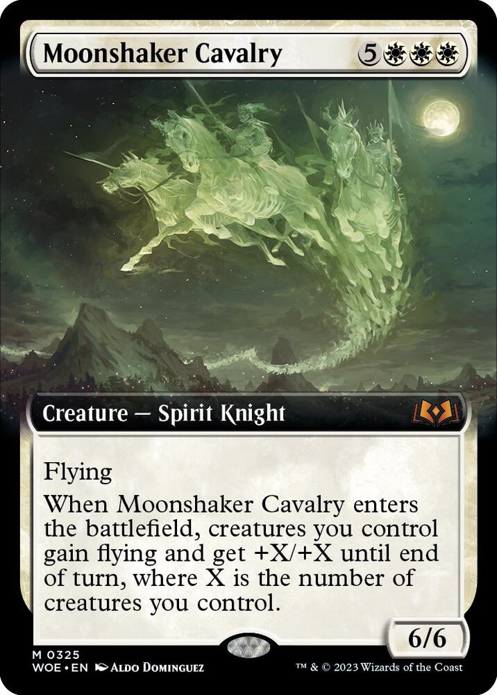 Moonshaker Cavalry (Extended Art) - Wilds of Eldraine (WOE) NM
