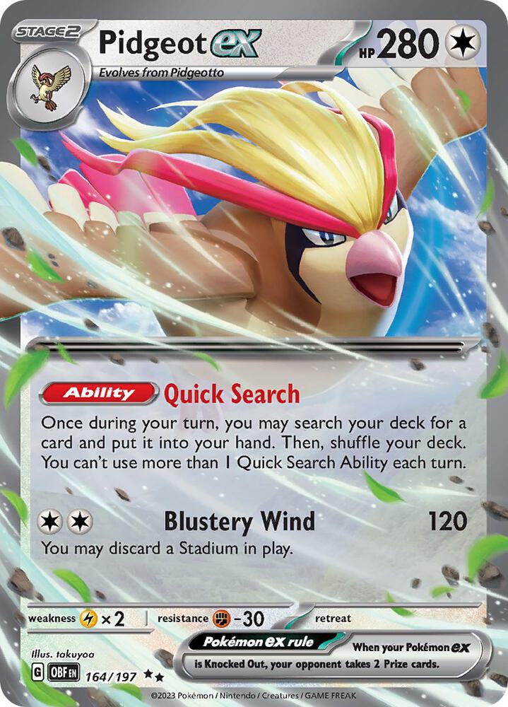 Pidgeot ex - SV03: Obsidian Flames (OBF) NM *FOIL*