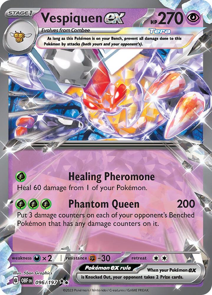 Vespiquen ex - SV03: Obsidian Flames (OBF) NM *FOIL*
