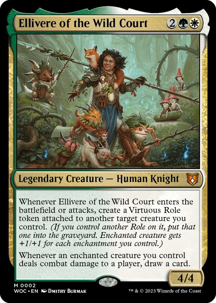 Ellivere of the Wild Court - Commander: Wilds of Eldraine (WOC) NM *FOIL*