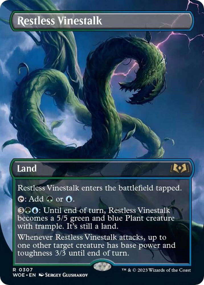 Restless Vinestalk (Borderless) - Wilds of Eldraine (WOE) NM