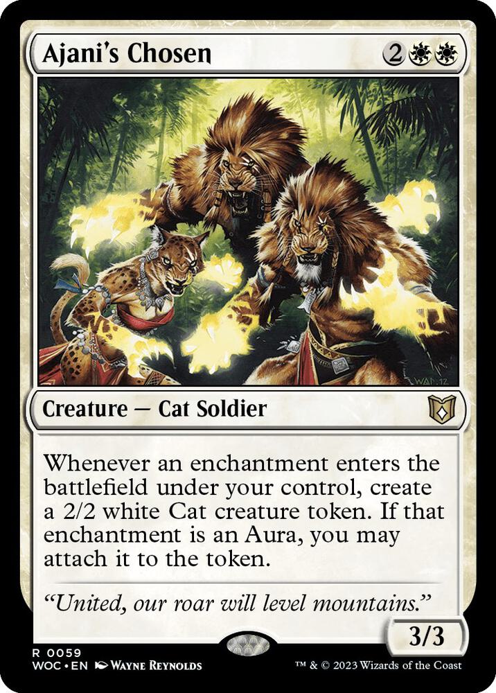Ajani's Chosen - Commander: Wilds of Eldraine (WOC) NM