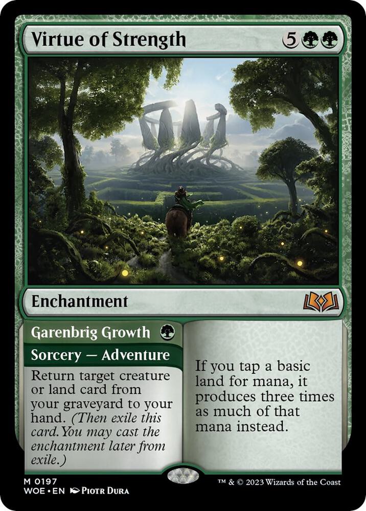 Virtue of Strength - Wilds of Eldraine (WOE) NM