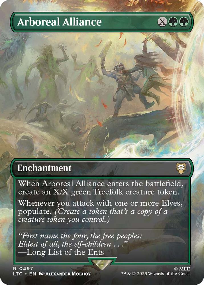 Arboreal Alliance (Borderless) - Commander: The Lord of the Rings: Tales of Middle-earth (LTC) NM *FOIL*