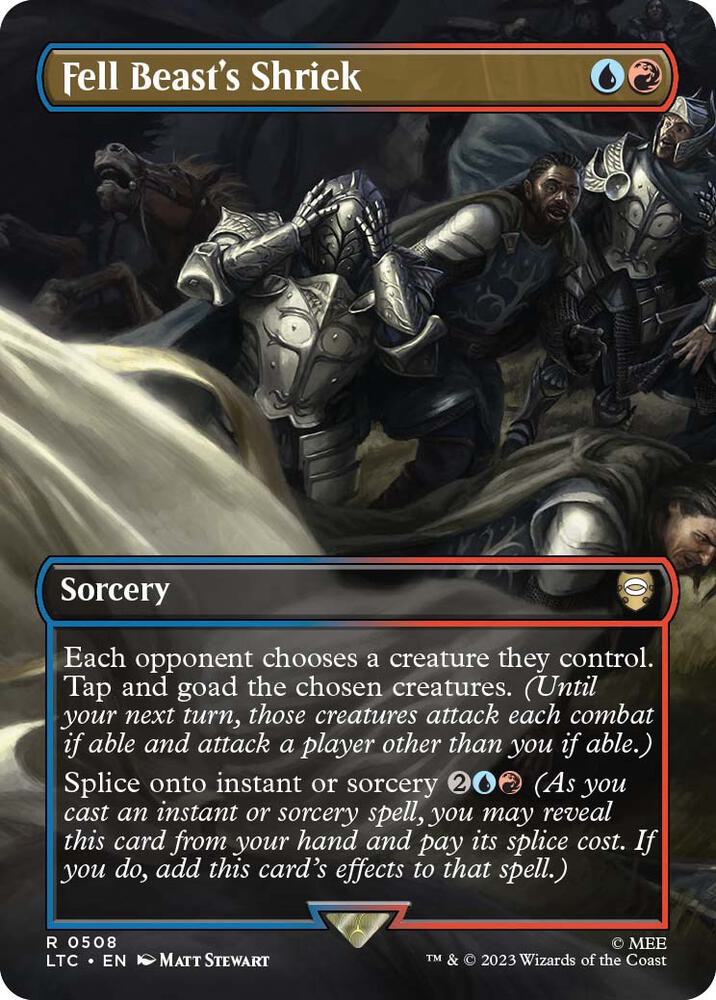 Fell Beast's Shriek (Borderless) - Commander: The Lord of the Rings: Tales of Middle-earth (LTC) NM