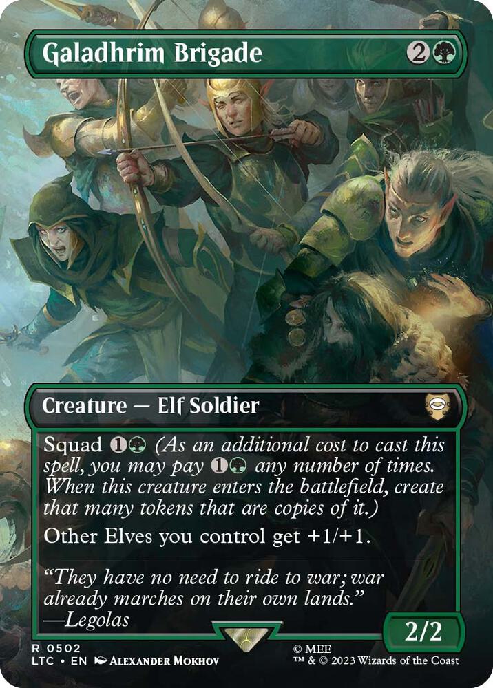 Galadhrim Brigade (Borderless) - Commander: The Lord of the Rings: Tales of Middle-earth (LTC) NM