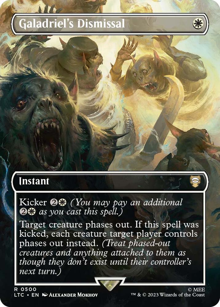 Galadriel's Dismissal (Borderless) - Commander: The Lord of the Rings: Tales of Middle-earth (LTC) NM *FOIL*