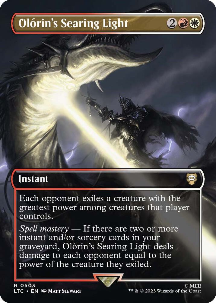 Olorin's Searing Light (Borderless) - Commander: The Lord of the Rings: Tales of Middle-earth (LTC) NM