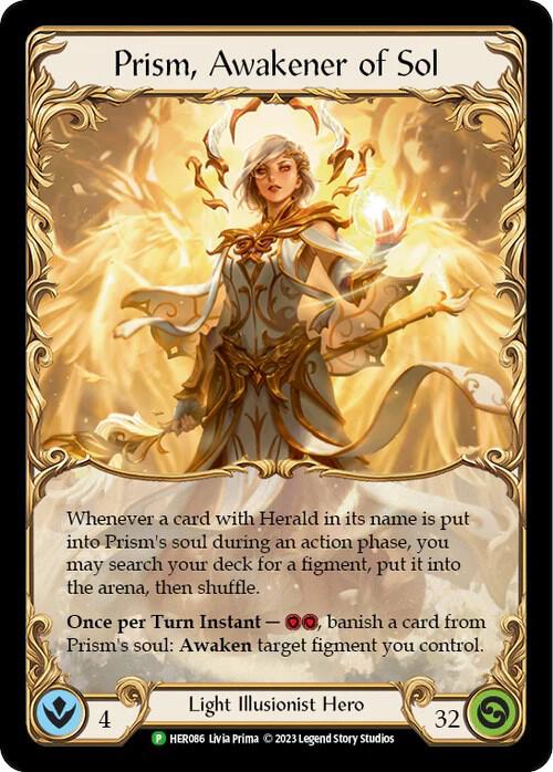 Prism, Awakener of Sol - HER086 - Flesh and Blood: Promo Cards (PR) NM Cold Foil