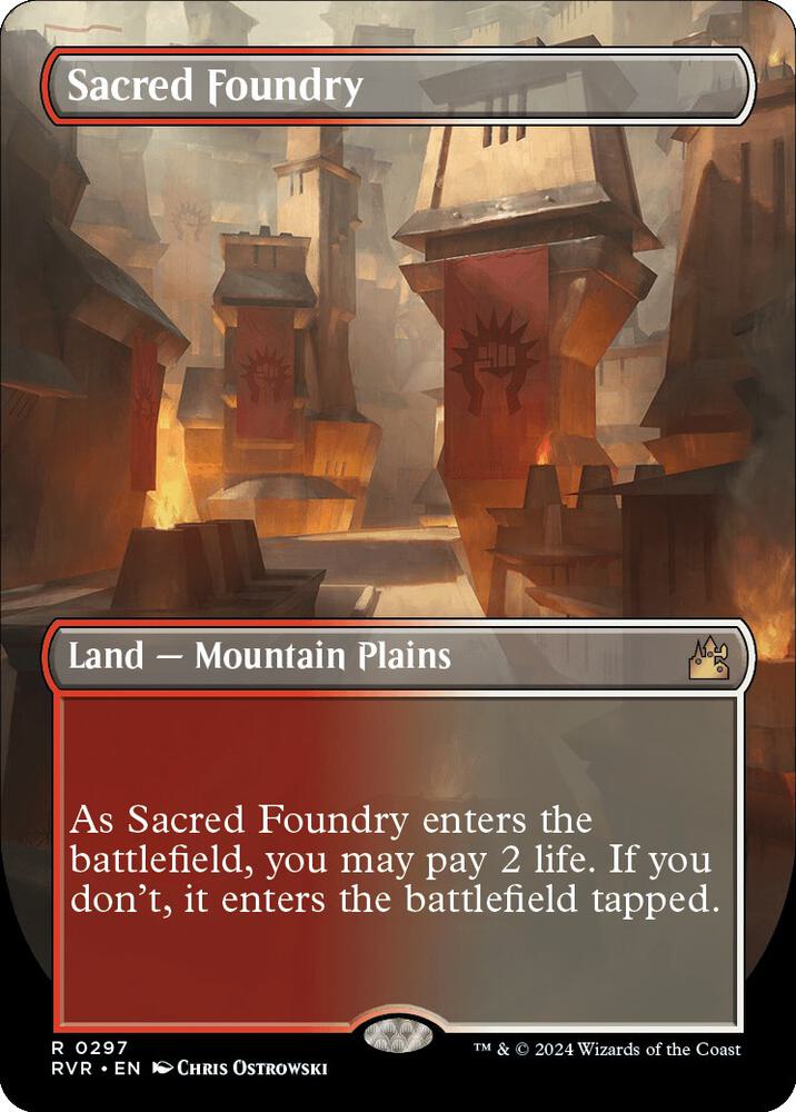 Sacred Foundry (Borderless) - Ravnica Remastered (RVR) NM