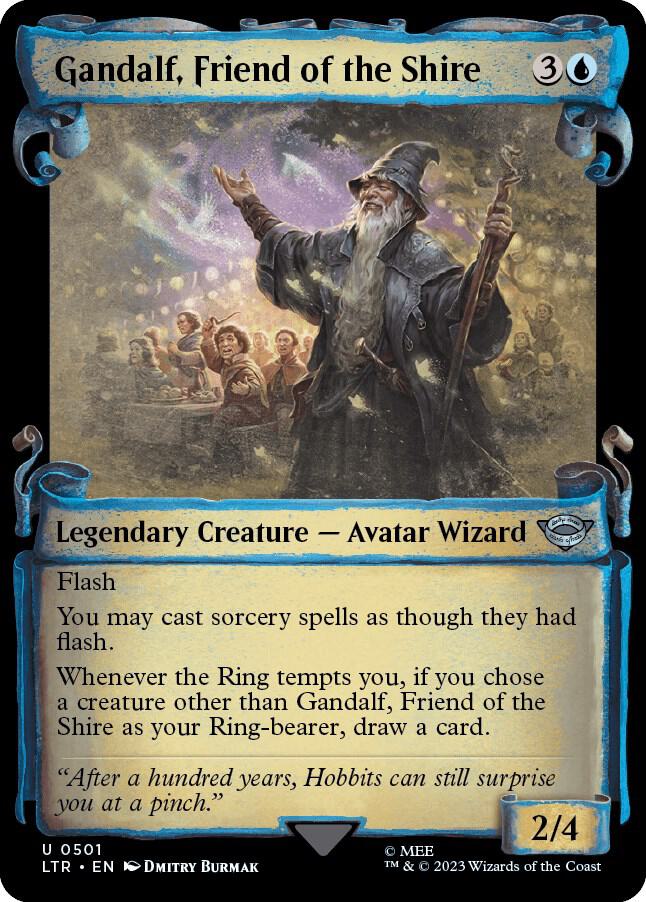 Gandalf, Friend of the Shire (Showcase Scrolls) - Universes Beyond: The Lord of the Rings: Tales of Middle-earth (LTR) NM *FOIL*