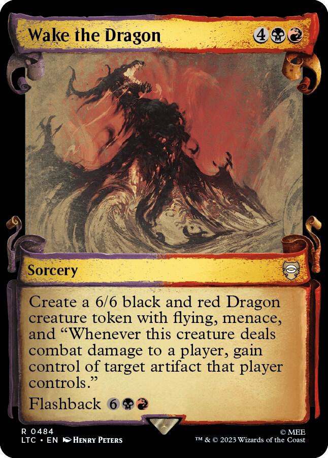 Wake the Dragon (Showcase Scrolls) - Commander: The Lord of the Rings: Tales of Middle-earth (LTC) NM *FOIL*