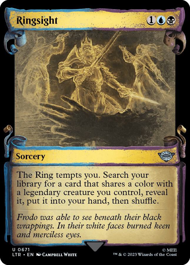 Ringsight (Showcase Scrolls) - Universes Beyond: The Lord of the Rings: Tales of Middle-earth (LTR) NM *FOIL*