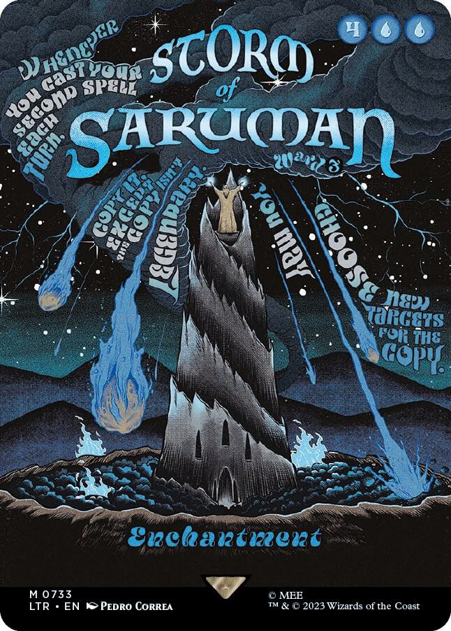 Storm of Saruman (Borderless Poster) - Universes Beyond: The Lord of the Rings: Tales of Middle-earth (LTR) NM *FOIL*