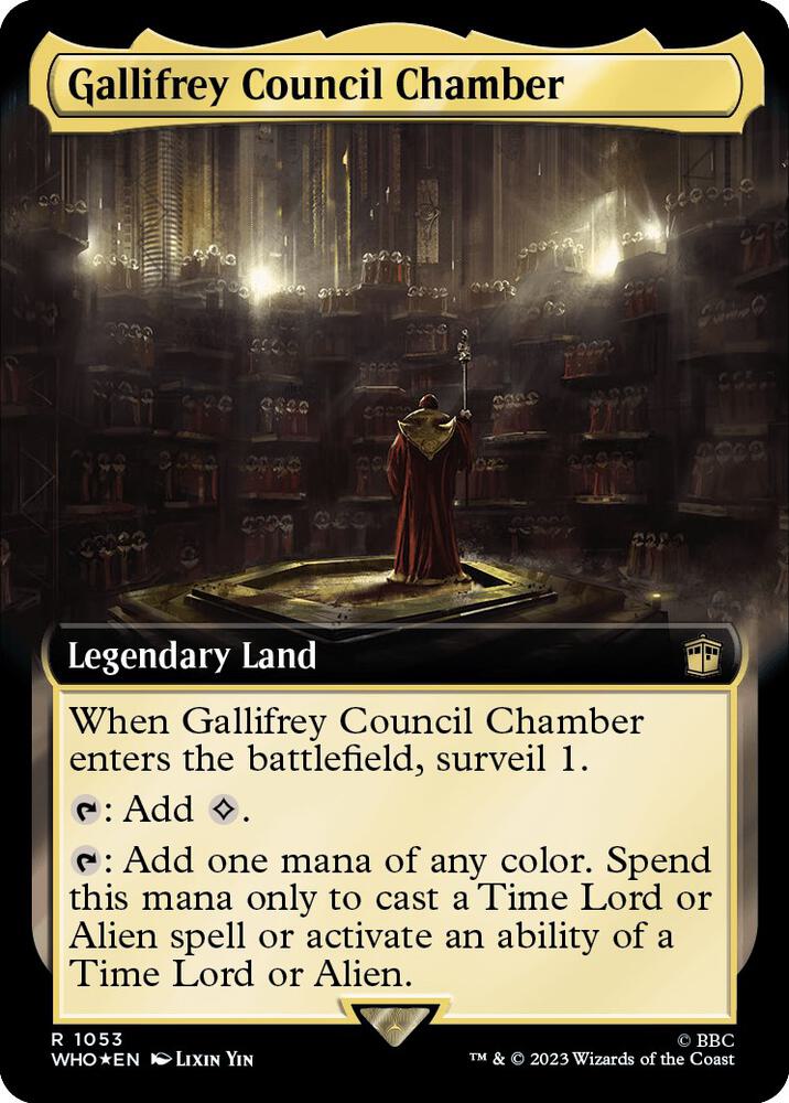 Gallifrey Council Chamber (Extended Art) (Surge Foil) - Universes Beyond: Doctor Who (WHO) NM *FOIL*