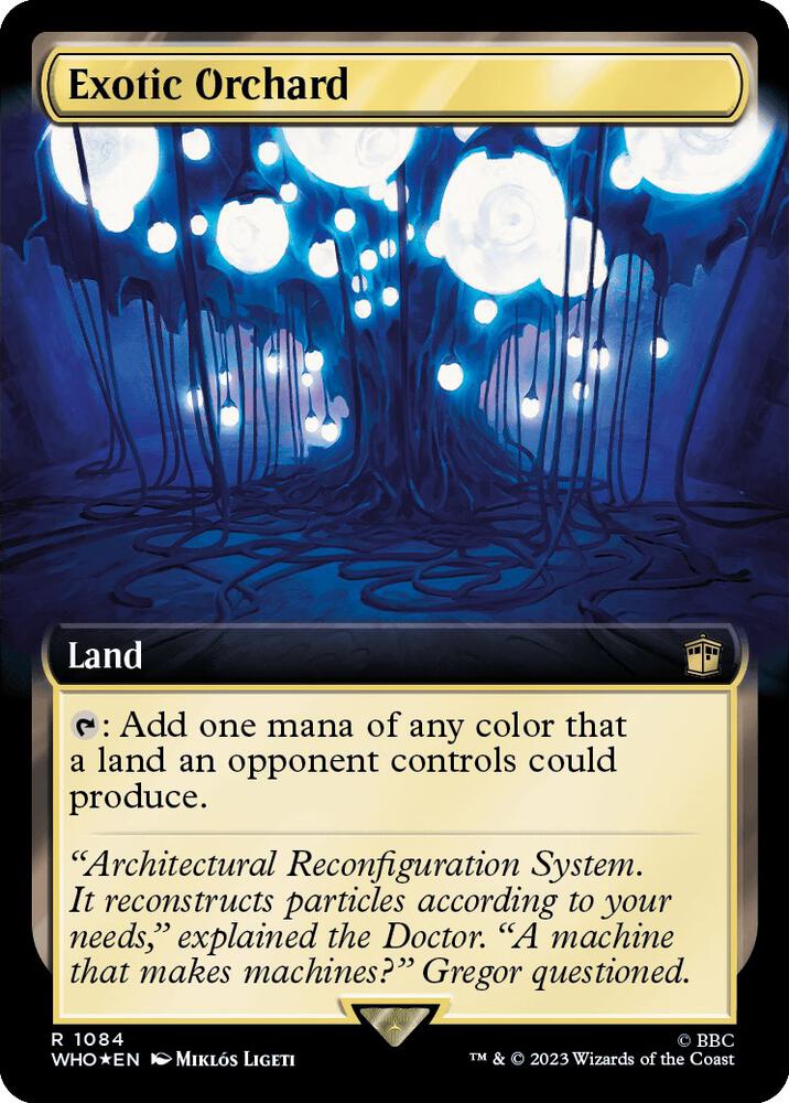 Exotic Orchard (Extended Art) (Surge Foil) - Universes Beyond: Doctor Who (WHO) NM *FOIL*