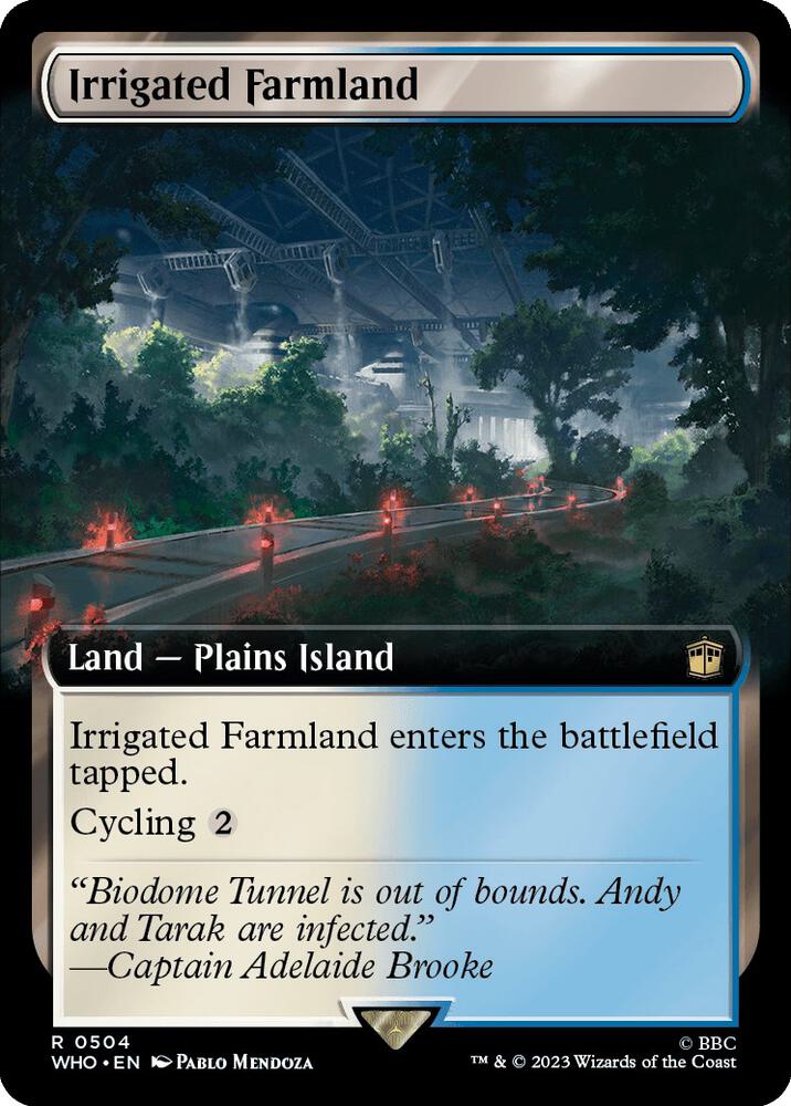 Irrigated Farmland (Extended Art) - Universes Beyond: Doctor Who (WHO) NM *FOIL*