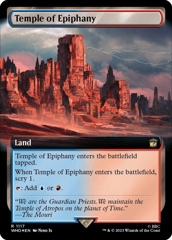 Temple of Epiphany (Extended Art) (Surge Foil) - Universes Beyond: Doctor Who (WHO) NM *FOIL*
