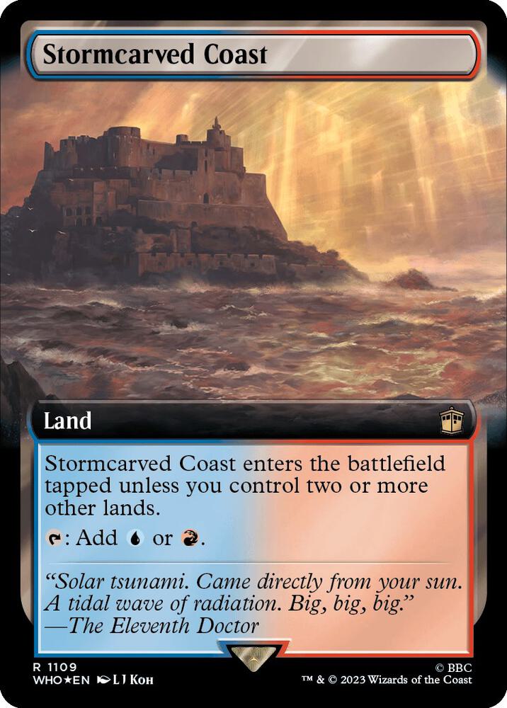 Stormcarved Coast (Extended Art) (Surge Foil) - Universes Beyond: Doctor Who (WHO) NM *FOIL*