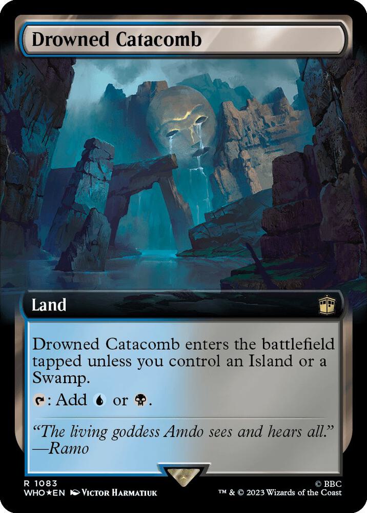Drowned Catacomb (Extended Art) (Surge Foil) - Universes Beyond: Doctor Who (WHO) NM *FOIL*