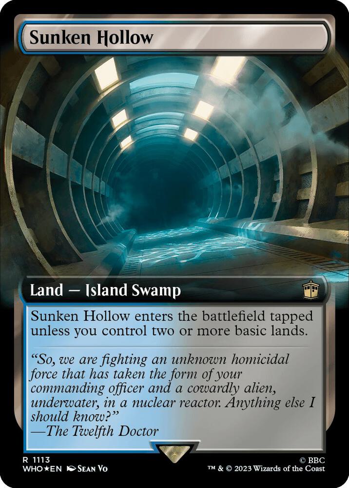 Sunken Hollow (Extended Art) (Surge Foil) - Universes Beyond: Doctor Who (WHO) NM *FOIL*