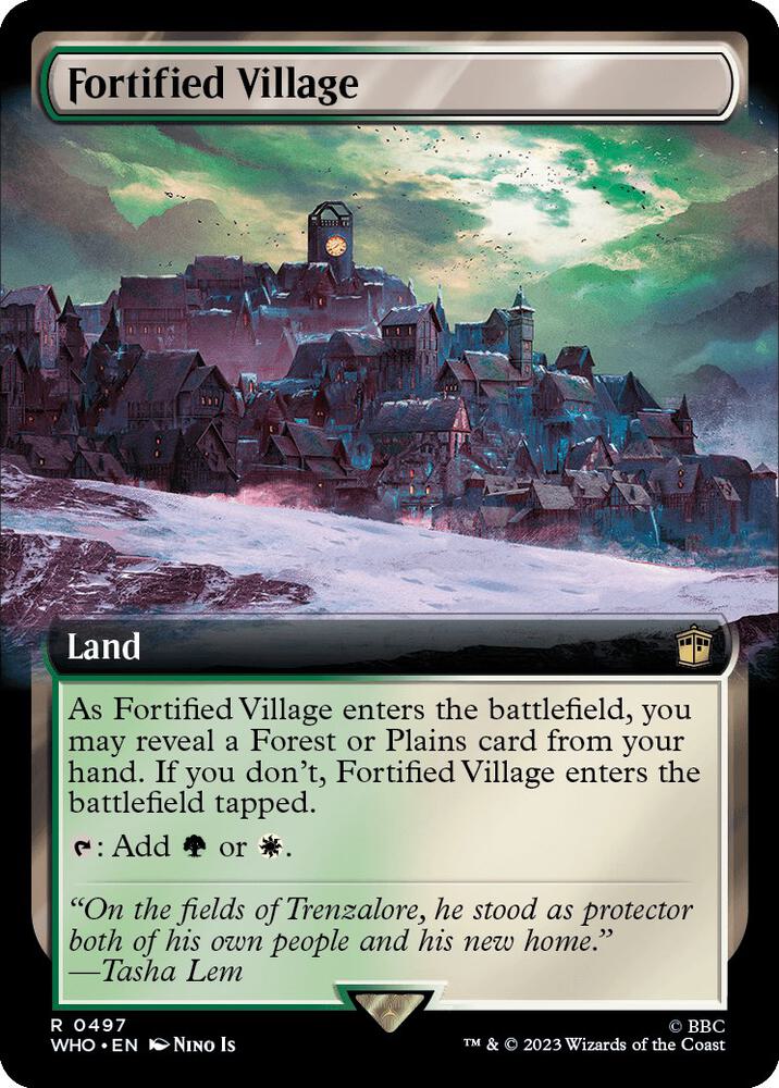 Fortified Village (Extended Art) - Universes Beyond: Doctor Who (WHO) NM *FOIL*