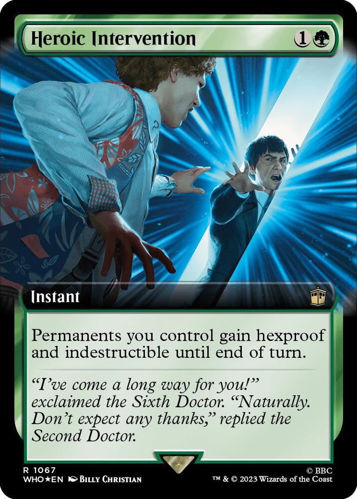 Heroic Intervention (Extended Art) (Surge Foil) - Universes Beyond: Doctor Who (WHO) NM *FOIL*