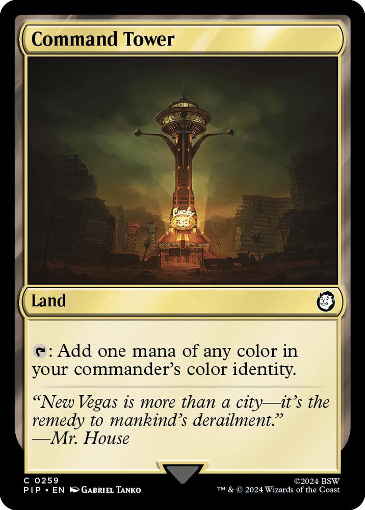 Command Tower - Universes Beyond: Fallout (PIP) NM *FOIL*