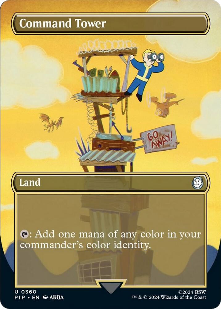 Command Tower (Borderless) - Universes Beyond: Fallout (PIP) NM