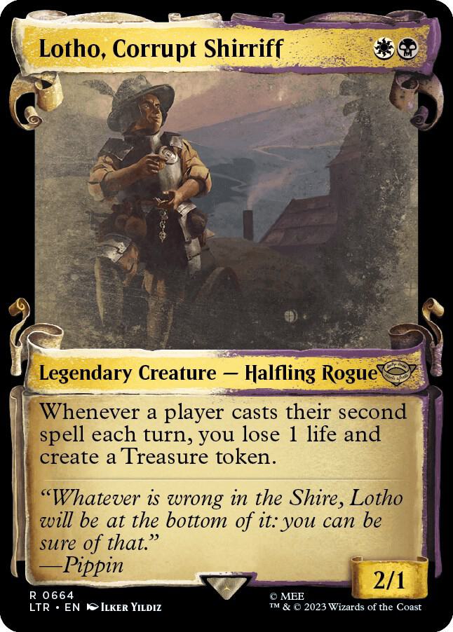 Lotho, Corrupt Shirriff (Showcase Scrolls) - Universes Beyond: The Lord of the Rings: Tales of Middle-earth (LTR) NM *FOIL*