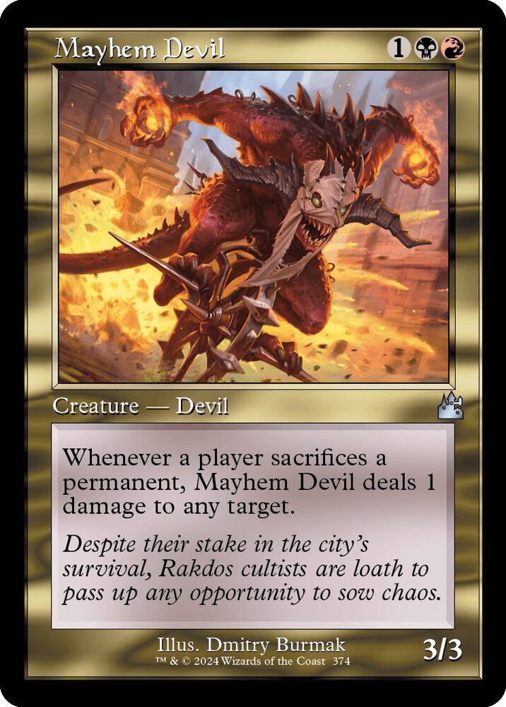 Mayhem Devil (Retro Frame) - Ravnica Remastered (RVR) NM *FOIL*