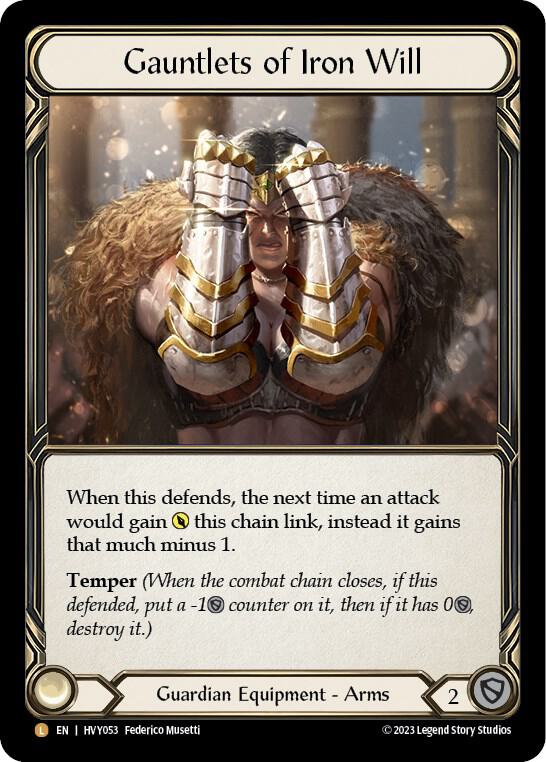 Gauntlets of Iron Will - Heavy Hitters (HVY) Rainbow Foil NM