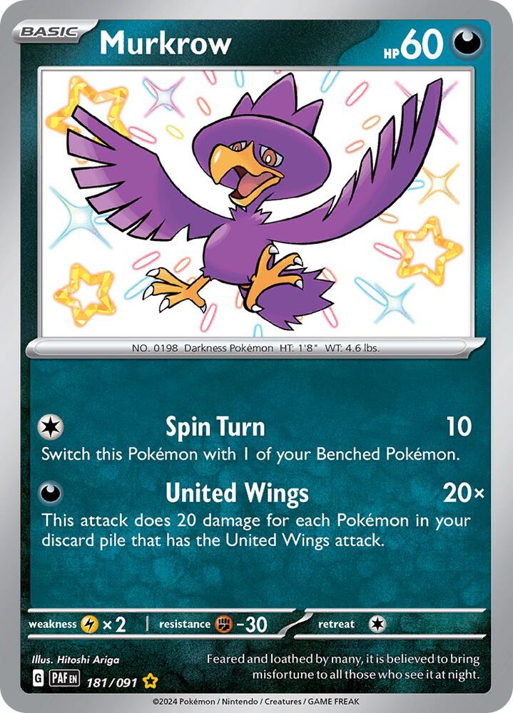Murkrow - SV: Paldean Fates (PAF) NM