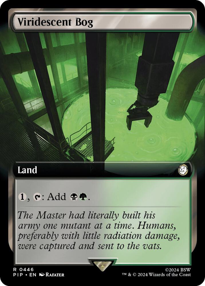 Viridescent Bog (Extended Art) - Universes Beyond: Fallout (PIP) NM *FOIL*