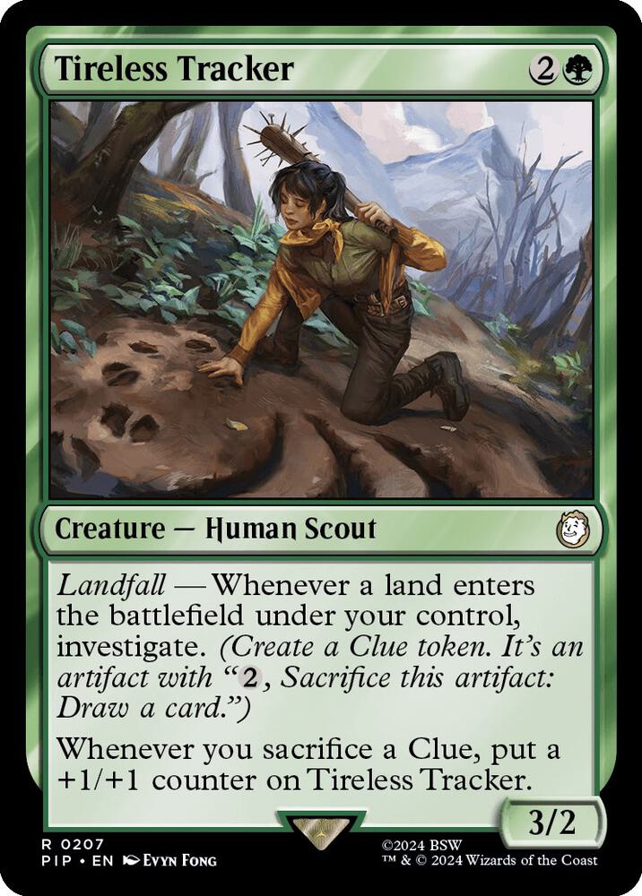 Tireless Tracker - Universes Beyond: Fallout (PIP) NM *FOIL*