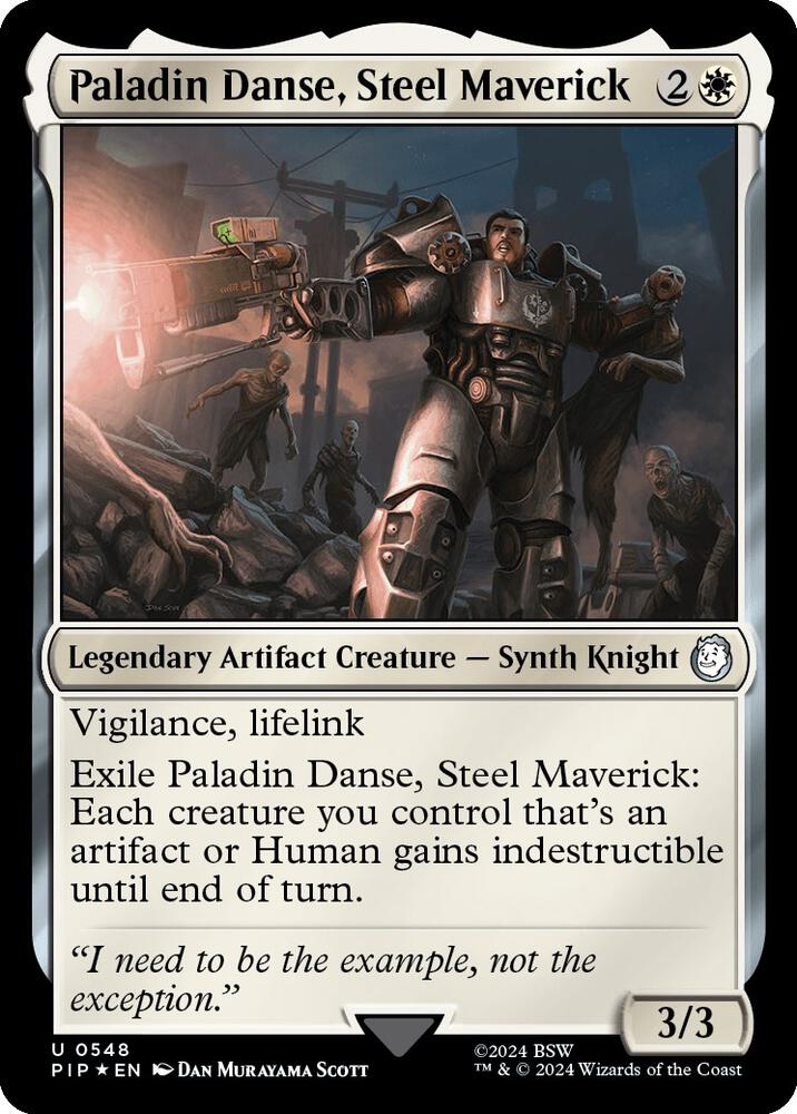 Paladin Danse, Steel Maverick (Surge Foil) - Universes Beyond: Fallout (PIP) NM *FOIL*