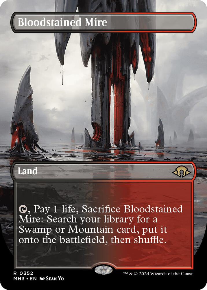 Bloodstained Mire (Borderless) - Modern Horizons 3 (MH3) NM *FOIL*