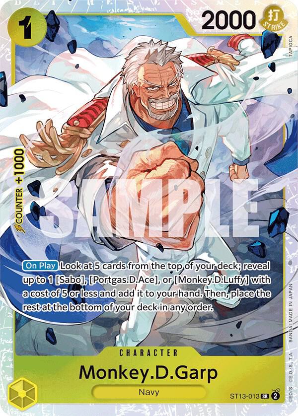 Monkey.D.Garp - Ultra Deck: The Three Brothers (ST-13) NM *FOIL*