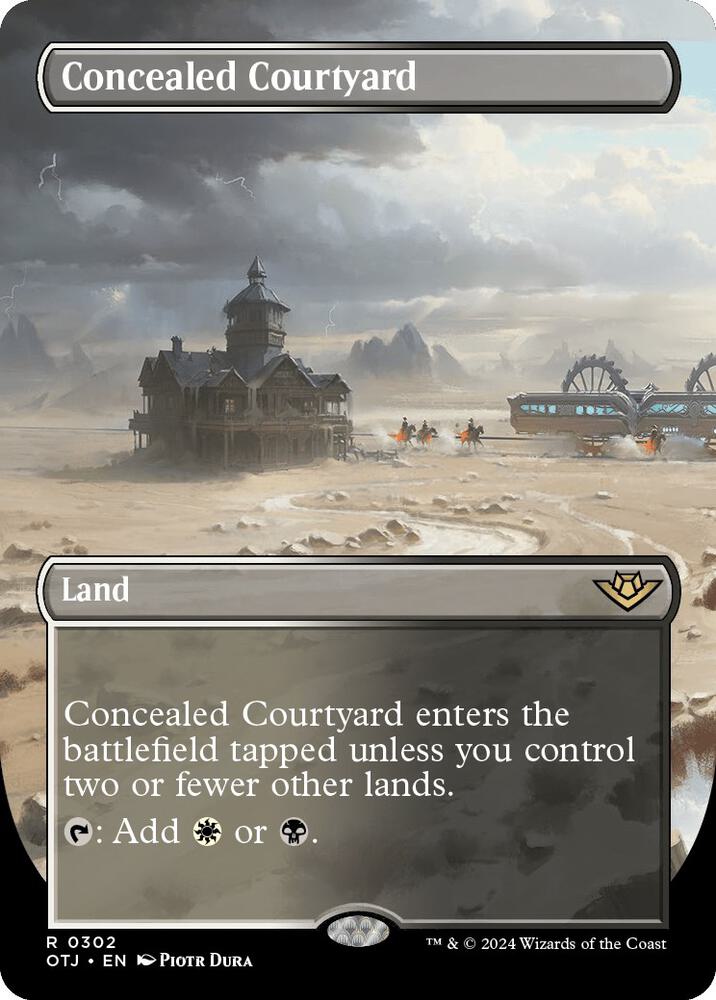 Concealed Courtyard (Borderless) - Outlaws of Thunder Junction (OTJ) NM