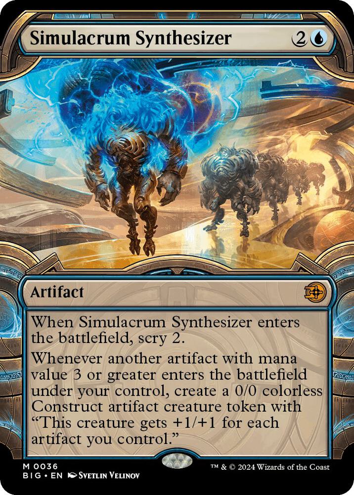 Simulacrum Synthesizer (Showcase) - Outlaws of Thunder Junction: The Big Score (BIG) NM *FOIL*