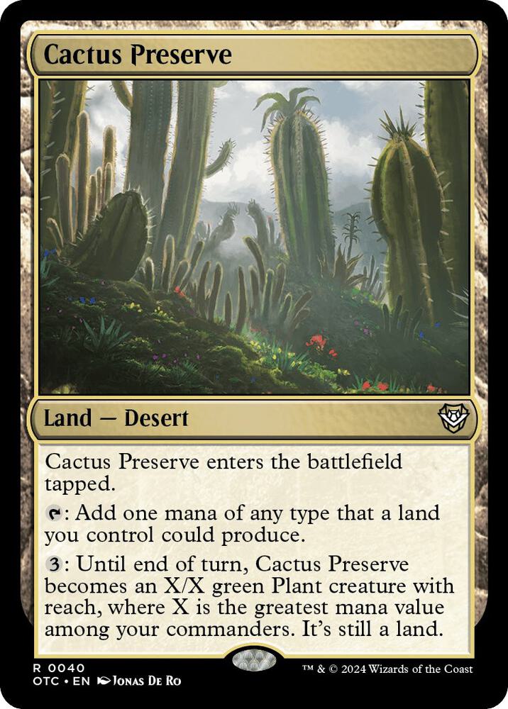 Cactus Preserve - Commander: Outlaws of Thunder Junction (OTC) NM