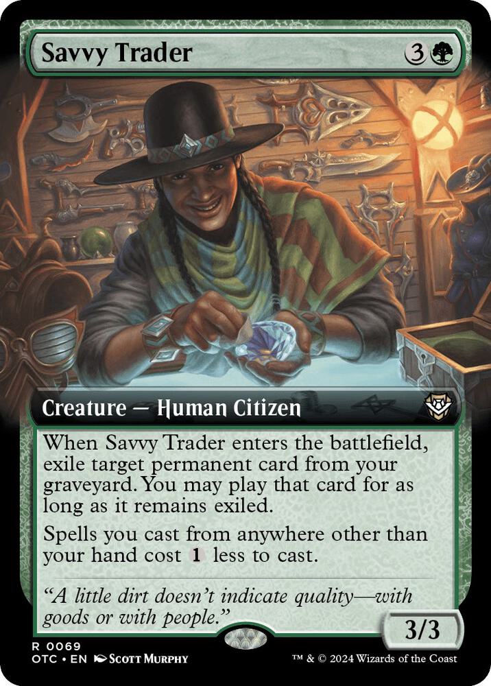 Savvy Trader (Extended Art) - Commander: Outlaws of Thunder Junction (OTC) NM