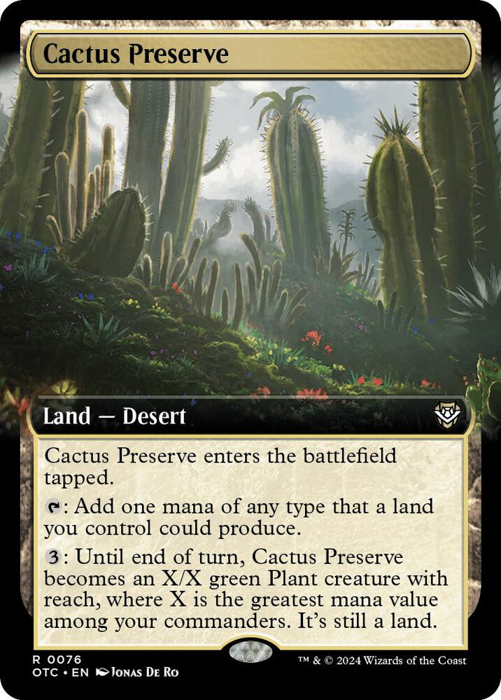 Cactus Preserve (Extended Art) - Commander: Outlaws of Thunder Junction (OTC) NM