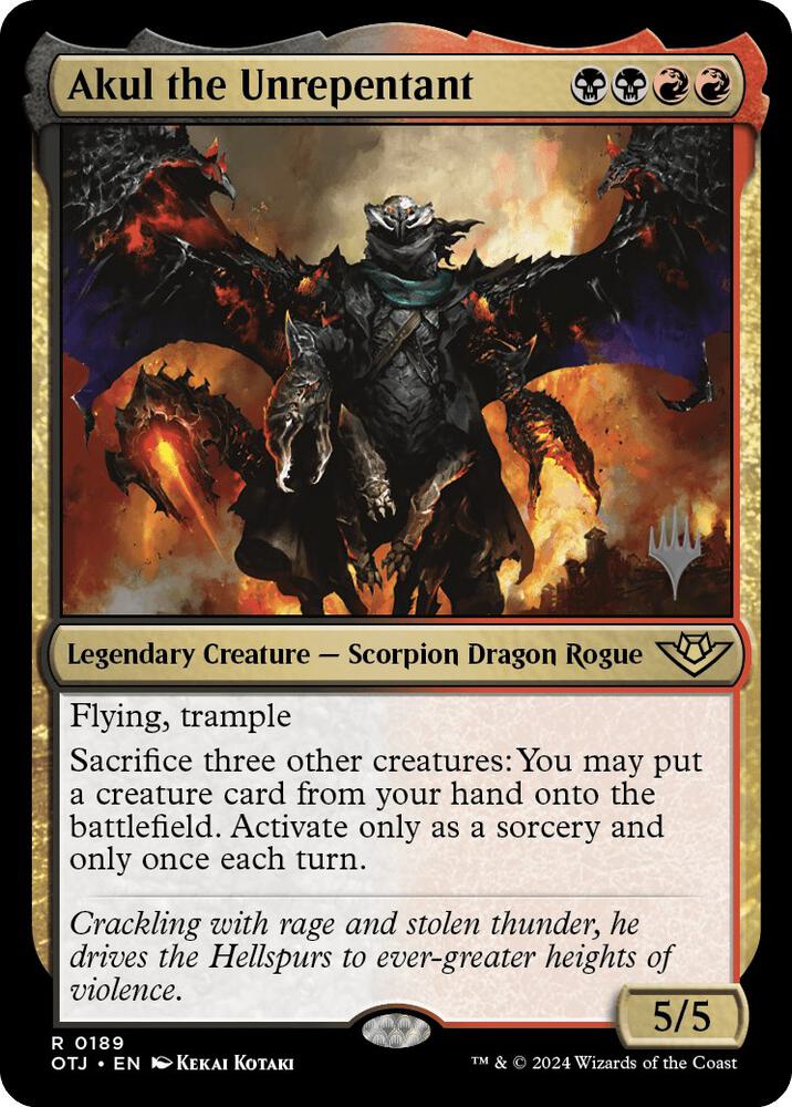 Akul the Unrepentant - Promo Pack: Outlaws of Thunder Junction (PPOTJ) NM