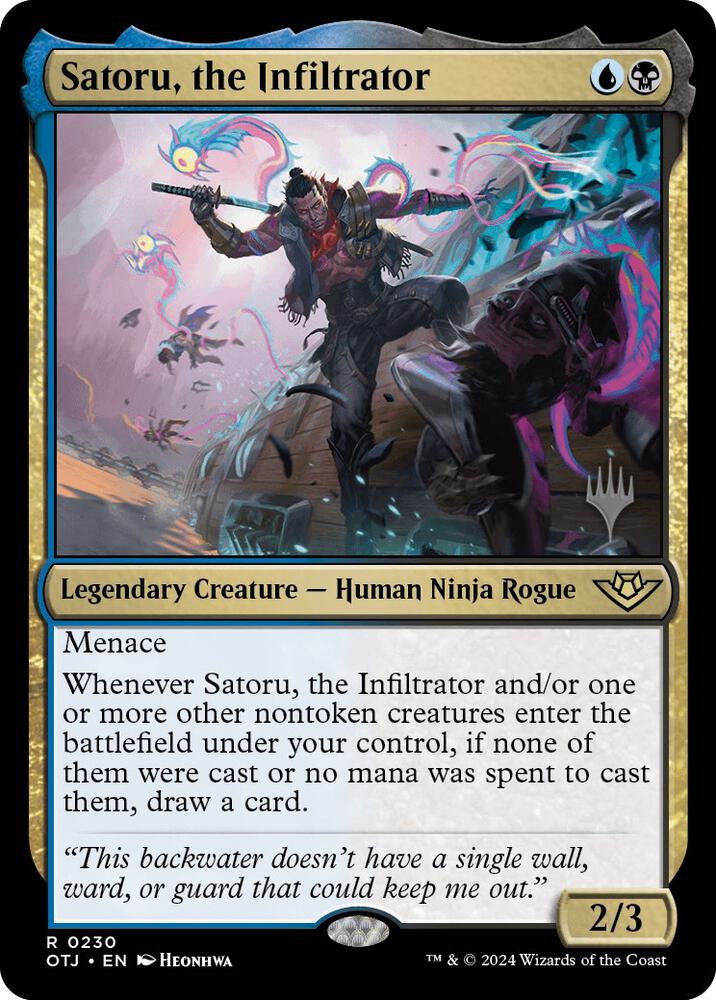 Satoru, the Infiltrator - Promo Pack: Outlaws of Thunder Junction (PPOTJ) NM
